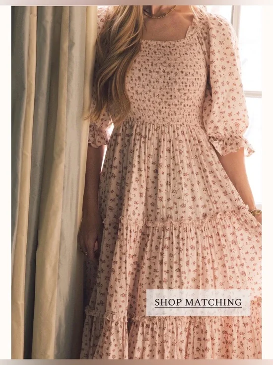 BNWOT Ivy City Co Madeline Dress in Pink Floral - Picture 5 of 16